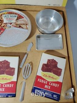 Mirro Like Mother's Ready Mix Candy Set Aluminum Toys Mid Century New RARE