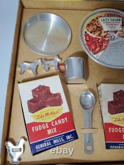 Mirro Like Mother's Ready Mix Candy Set Aluminum Toys Mid Century New RARE