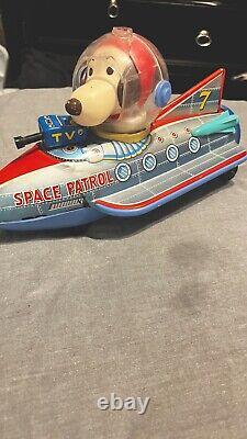 Modern Toys Snoopy SPACE PATROL 1960 Robot Tin Toy! Vintage MASUDAYA, RARE