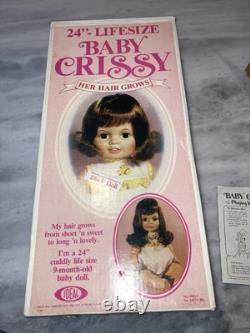NEW Ideal Toys AA BABY CRISSY Growing Hair 24 African Doll 1973/1980 RARE