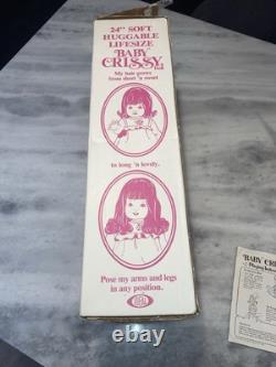 NEW Ideal Toys AA BABY CRISSY Growing Hair 24 African Doll 1973/1980 RARE