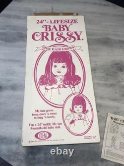 NEW Ideal Toys AA BABY CRISSY Growing Hair 24 African Doll 1973/1980 RARE