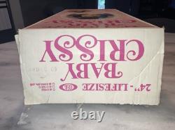 NEW Ideal Toys AA BABY CRISSY Growing Hair 24 African Doll 1973/1980 RARE