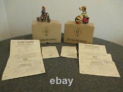 NIB SET (2) PAYA PH DOG With BALL & MONKEY ON MOTORCYCLE TIN WIND-UP TOYS WORK