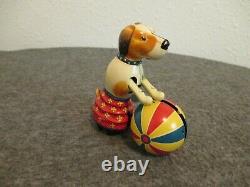 NIB SET (2) PAYA PH DOG With BALL & MONKEY ON MOTORCYCLE TIN WIND-UP TOYS WORK