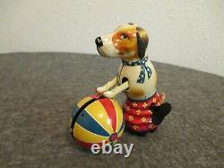 NIB SET (2) PAYA PH DOG With BALL & MONKEY ON MOTORCYCLE TIN WIND-UP TOYS WORK