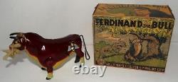 Near Mint? Boxed Set Disney 1938 Ferdinand The Bull Tin Wind-up Toy By Marx