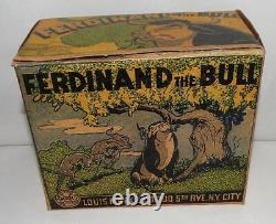 Near Mint? Boxed Set Disney 1938 Ferdinand The Bull Tin Wind-up Toy By Marx