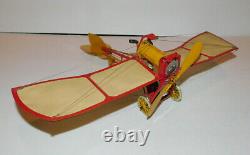 Neat Tin Kranich 310 Dbs Tin Wind-up Monoplane Airplane Made In Germany