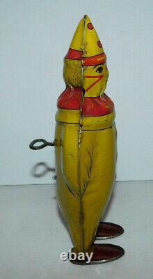 Neat Vintage 8 Tall Lindstrom Johnny The Clown Tin Wind Up Toy Rare