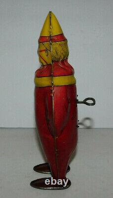 Neat Vintage 8 Tall Lindstrom Johnny The Clown Tin Wind Up Toy Rare