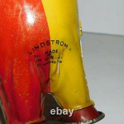 Neat Vintage 8 Tall Lindstrom Johnny The Clown Tin Wind Up Toy Rare