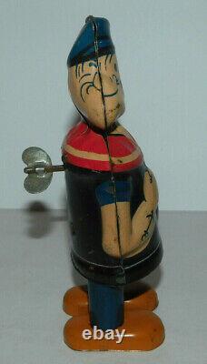 Neat Vintage Chein Toy Tin Wind Up Popeye Walking Toy Works Great