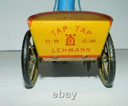 Neat Vintage Lehmann Tin Wind Up Toy Tap Tap Man With Cart Pat 1903