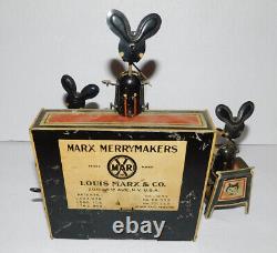 Neat Vintage Marx Merrymakers Tin Wind Up Mouse Band Works