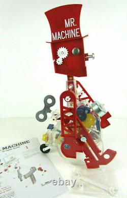 New Mr Machine Wind Up Walking Toy Robot Instruction Metal Key/Bell/Wrench Box