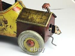 Nifty Hi-Way Henry 1920s Wind up Tin Toy Jalopy Comic Working Borgfeldt