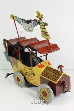 Nifty Hi-Way Henry Post 1920s Wind Up Tin Toy Jalopy Comic Remake Nice WORKS