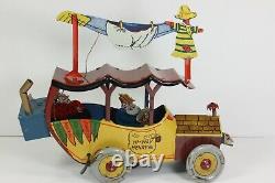 Nifty Hi-Way Henry Post 1920s Wind Up Tin Toy Jalopy Comic Remake Nice WORKS