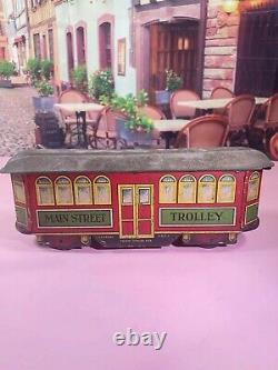Nifty Mechanical Wind Up Toy Train Main Street Trolley Made in Germany Working