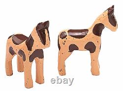 Noah's Ark Wood Folk Art Toy Playset Handcrafted Animals Large Primitive Rustic