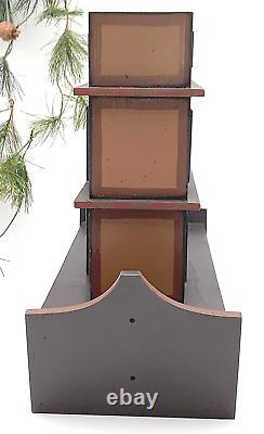 Noah's Ark Wood Folk Art Toy Playset Handcrafted Animals Large Primitive Rustic