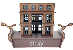 Noah's Ark Wood Folk Art Toy Playset Handcrafted Animals Large Primitive Rustic