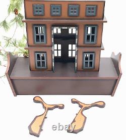 Noah's Ark Wood Folk Art Toy Playset Handcrafted Animals Large Primitive Rustic