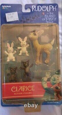 Nrfb Vintage Rare 2001 Lot Of 7 Rudolph Misfit Toys Playing Mantis Collectibles