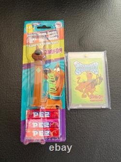 ONE OF A KIND! Autographed Scooby Doo Pez-BUNDLE with SIGNED trading card