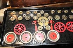Old 1920's A. C. Gilbert Erector Set in Wood Box withlots of parts See Photos