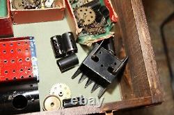 Old 1920's A. C. Gilbert Erector Set in Wood Box withlots of parts See Photos