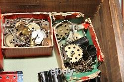 Old 1920's A. C. Gilbert Erector Set in Wood Box withlots of parts See Photos