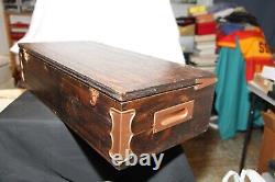 Old 1920's A. C. Gilbert Erector Set in Wood Box withlots of parts See Photos