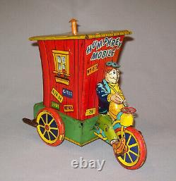 Old Antique Vtg Ca 1930s Humphrey Mobile Tin Wind-up Toy Wyandotte Works Nice