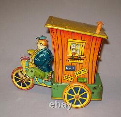 Old Antique Vtg Ca 1930s Humphrey Mobile Tin Wind-up Toy Wyandotte Works Nice