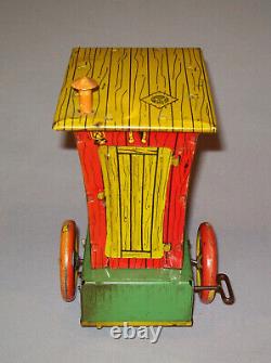 Old Antique Vtg Ca 1930s Humphrey Mobile Tin Wind-up Toy Wyandotte Works Nice