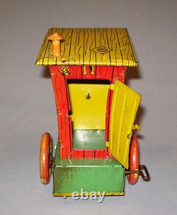 Old Antique Vtg Ca 1930s Humphrey Mobile Tin Wind-up Toy Wyandotte Works Nice