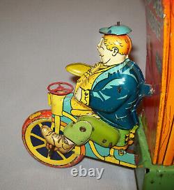 Old Antique Vtg Ca 1930s Humphrey Mobile Tin Wind-up Toy Wyandotte Works Nice