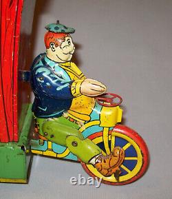 Old Antique Vtg Ca 1930s Humphrey Mobile Tin Wind-up Toy Wyandotte Works Nice