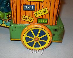 Old Antique Vtg Ca 1930s Humphrey Mobile Tin Wind-up Toy Wyandotte Works Nice