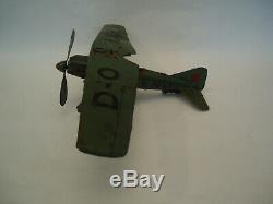 Old Rare D-OLAF Airplane Wehrmacht Tipp&Co. Wind Up Tin Toy Bomber Germany 1930s