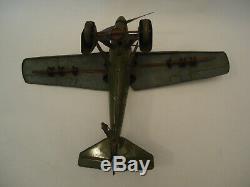 Old Rare D-OLAF Airplane Wehrmacht Tipp&Co. Wind Up Tin Toy Bomber Germany 1930s