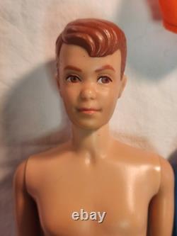 Old Vintage Barbies Friend Allen Doll In Case With Clothing Lot