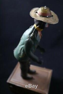Original Antique Ferdinand Strauss Tin Wind Up Tombo The Alabama Coon Jigger