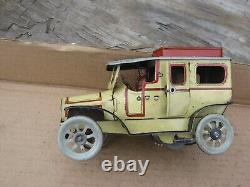 Original Old Orobr Germany Tin Windup Toy Car With Driver