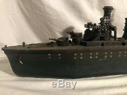 Orkin Craft Battleship Pennsylvania Wind Up Bing Rare Germany Large Circa 1915