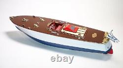 Orkin Craft Big Model Toy Speedboat Wind-up Original 1930s Fully Restored