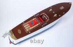 Orkin Craft Big Model Toy Speedboat Wind-up Original 1930s Fully Restored