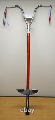 POGO STICK RARE 1950'S Original Working Rubber Steps Streamers Red
